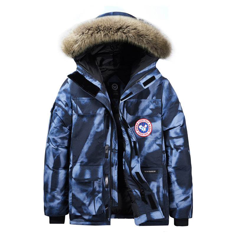 Men's Parka – Removable Hood, Faux Fur Trim
