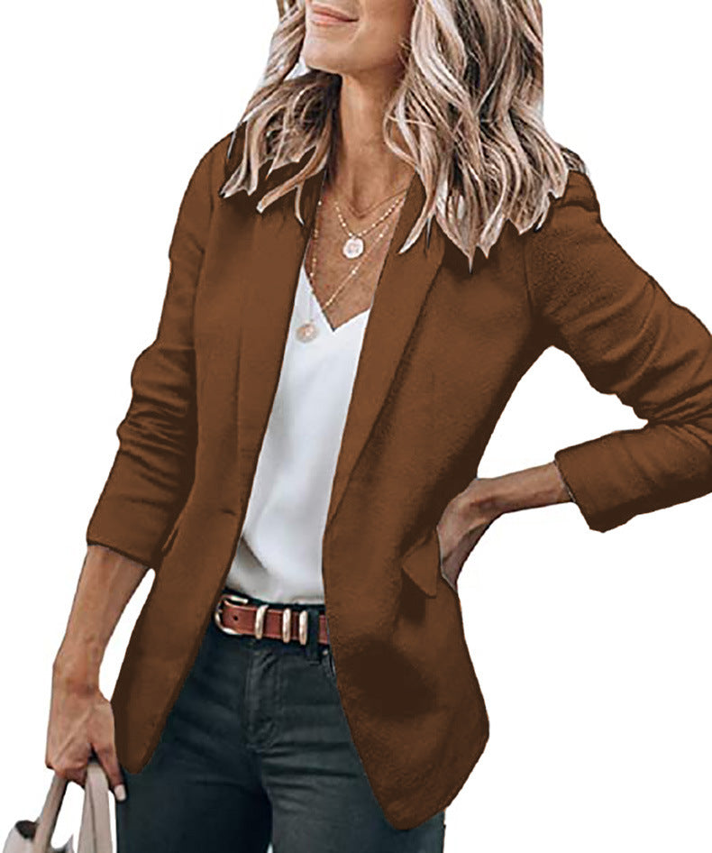 Women's Tailored Blazer – Single-Button Fitted Cut