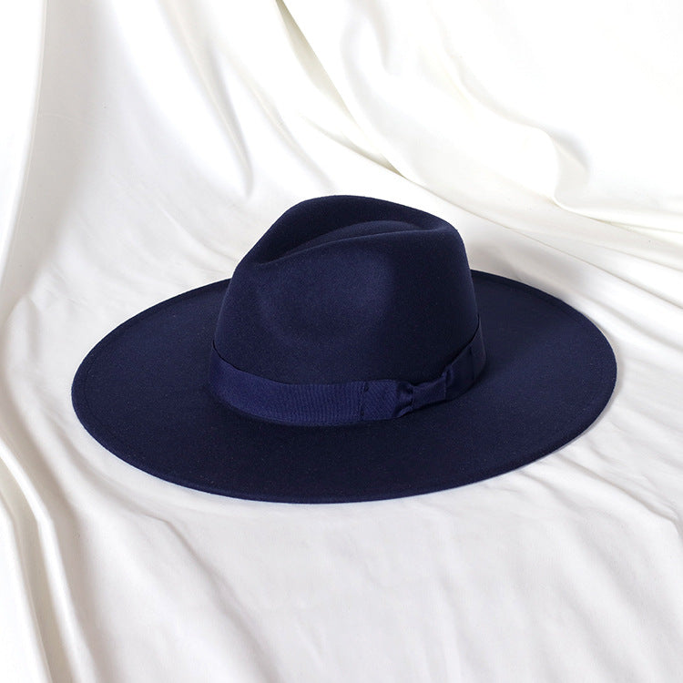 Unisex Felt Fedora Hat – Structured Crown, Ribbon Band