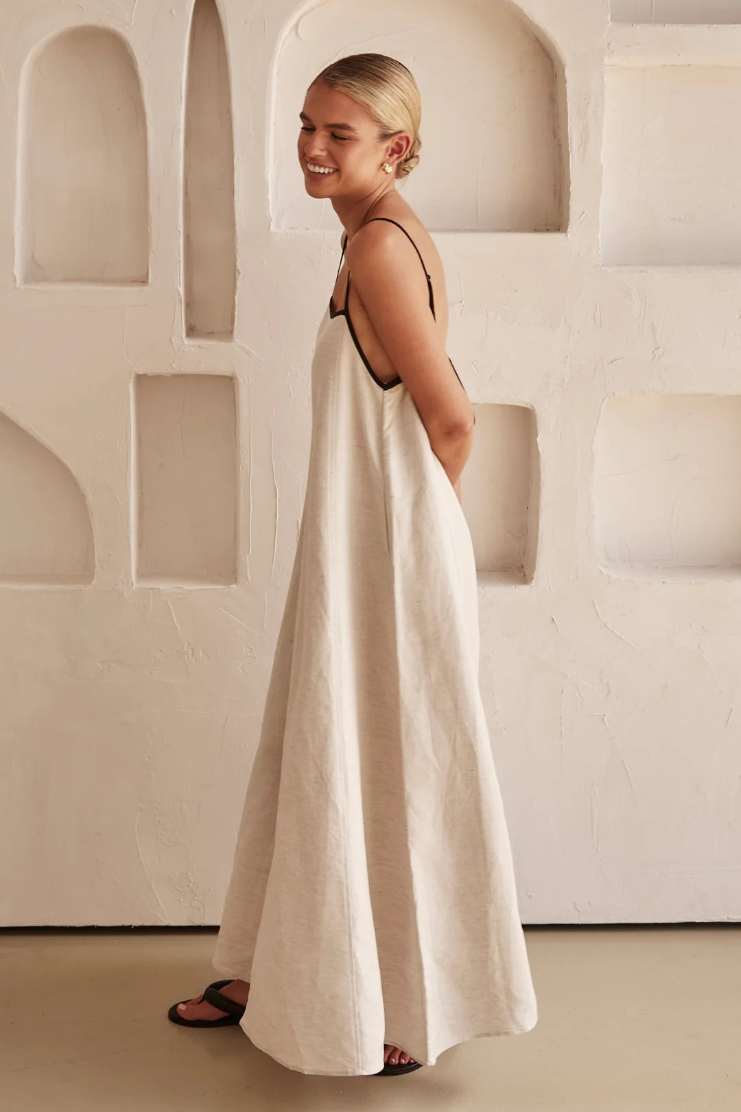Women's Spaghetti Strap Maxi Dress – Minimal Flowing Cut