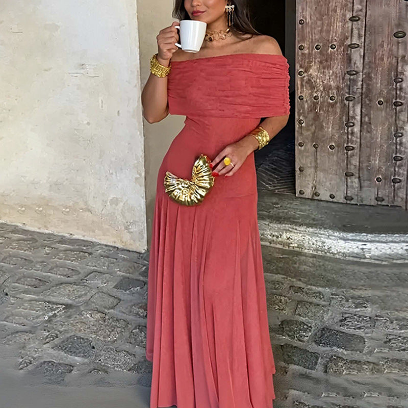 Women's Sleeveless Maxi Dress – A-Line Back Zip
