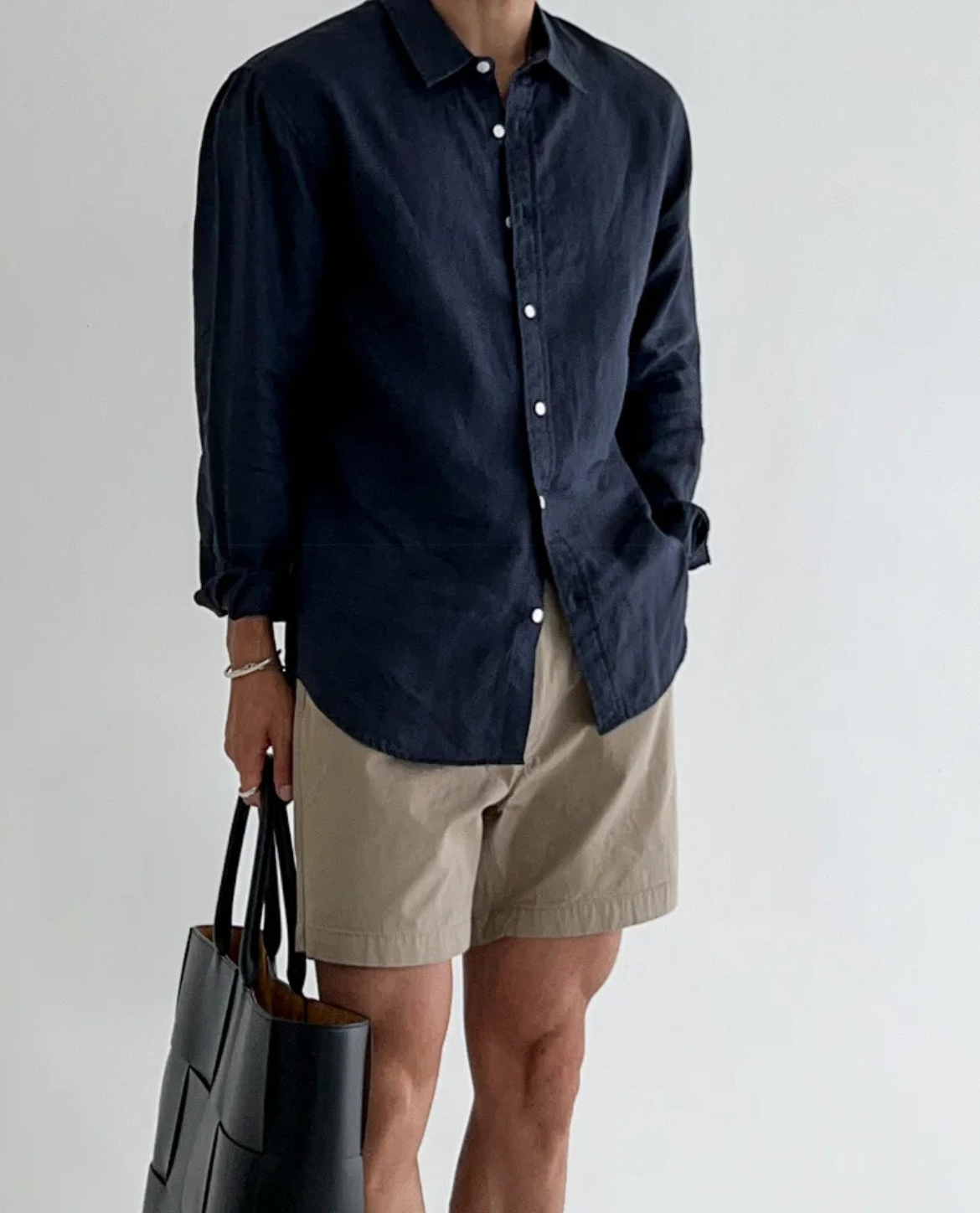Men's Lightweight Button-Up Shirt – Relaxed Long Sleeve