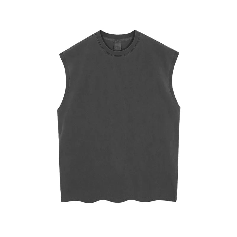 Men's Cotton Tank Top – Crew Neck Straight Fit