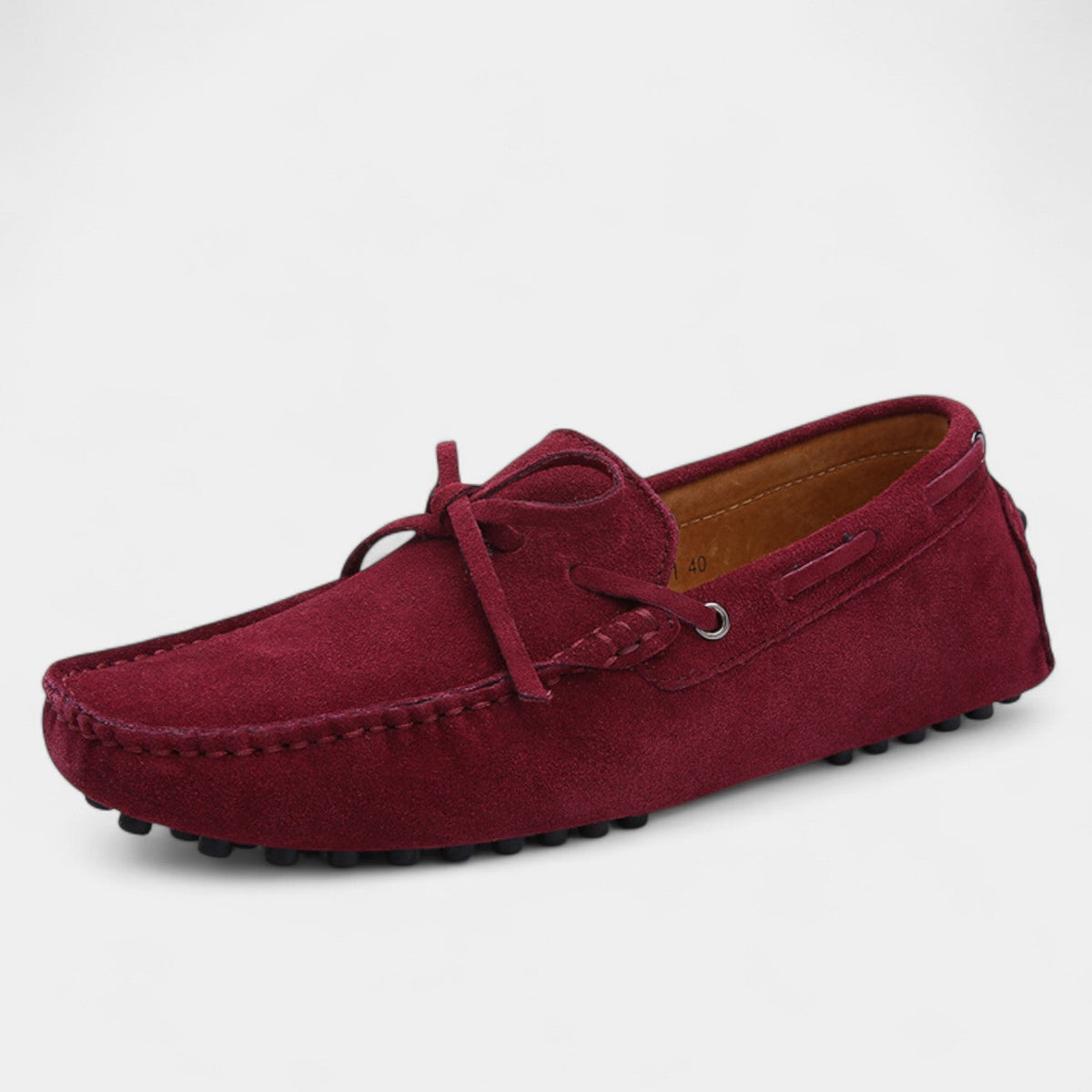 Men's Suede Loafers – Slip-On With Lace Detail