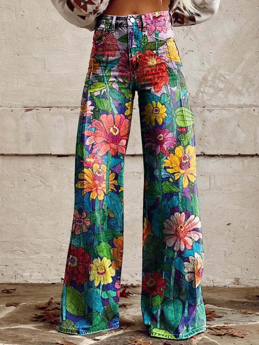 Women's Wide-Leg Pants – High-Rise Fluid Drape