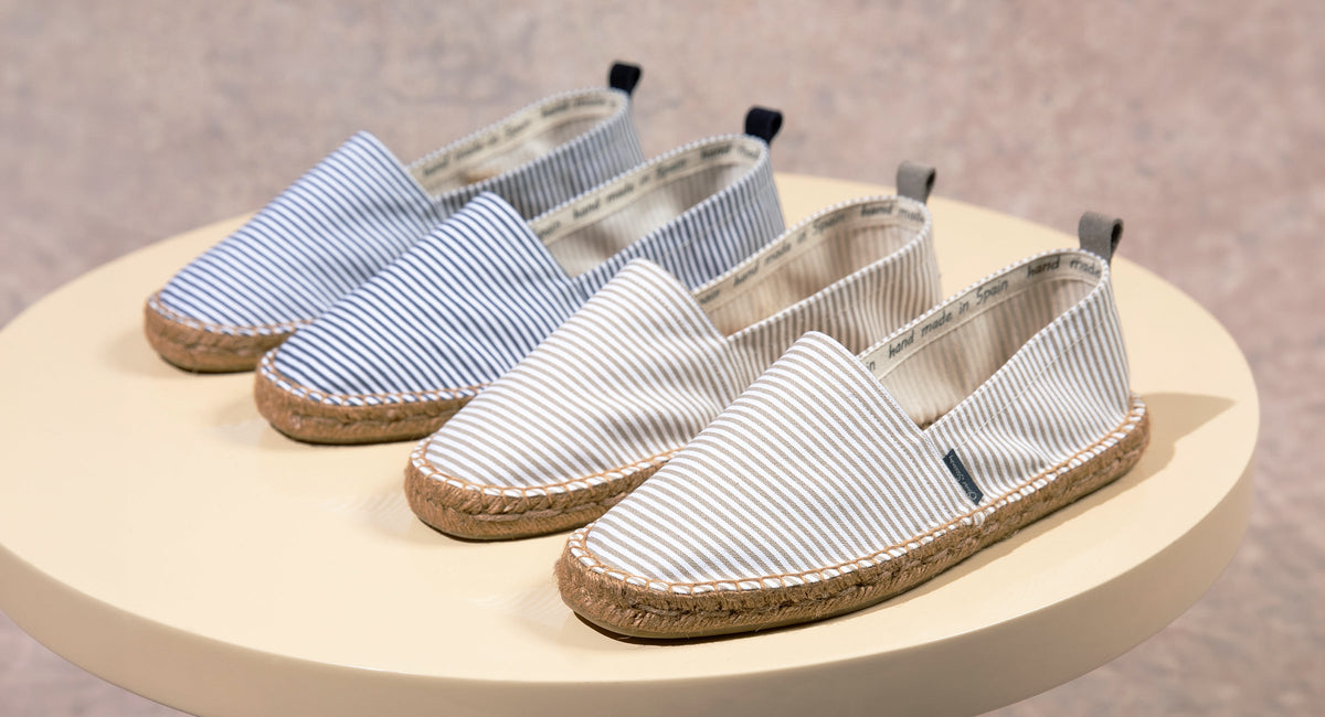 Men's Cotton-Linen Espadrilles – Hand-Coiled Jute Sole