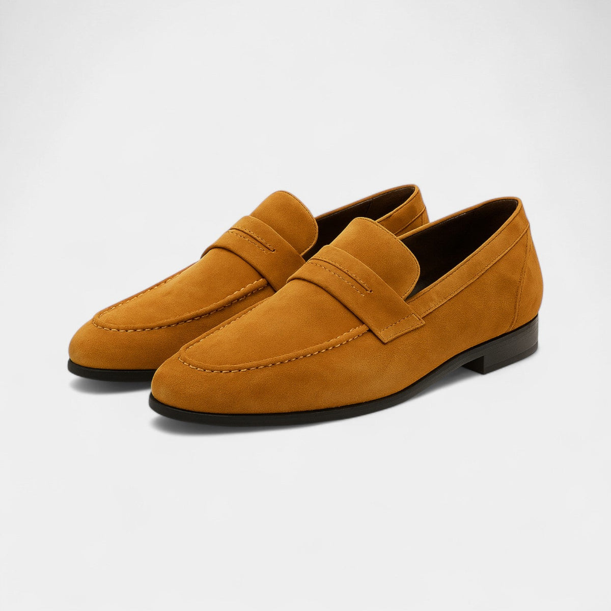 Men's Suede Loafers – Slip-On Clean Profile