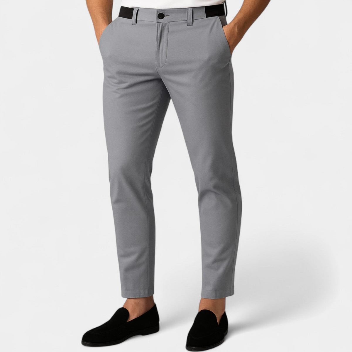 Men's Stretch Cotton Chino Pants – Slim Tapered Fit
