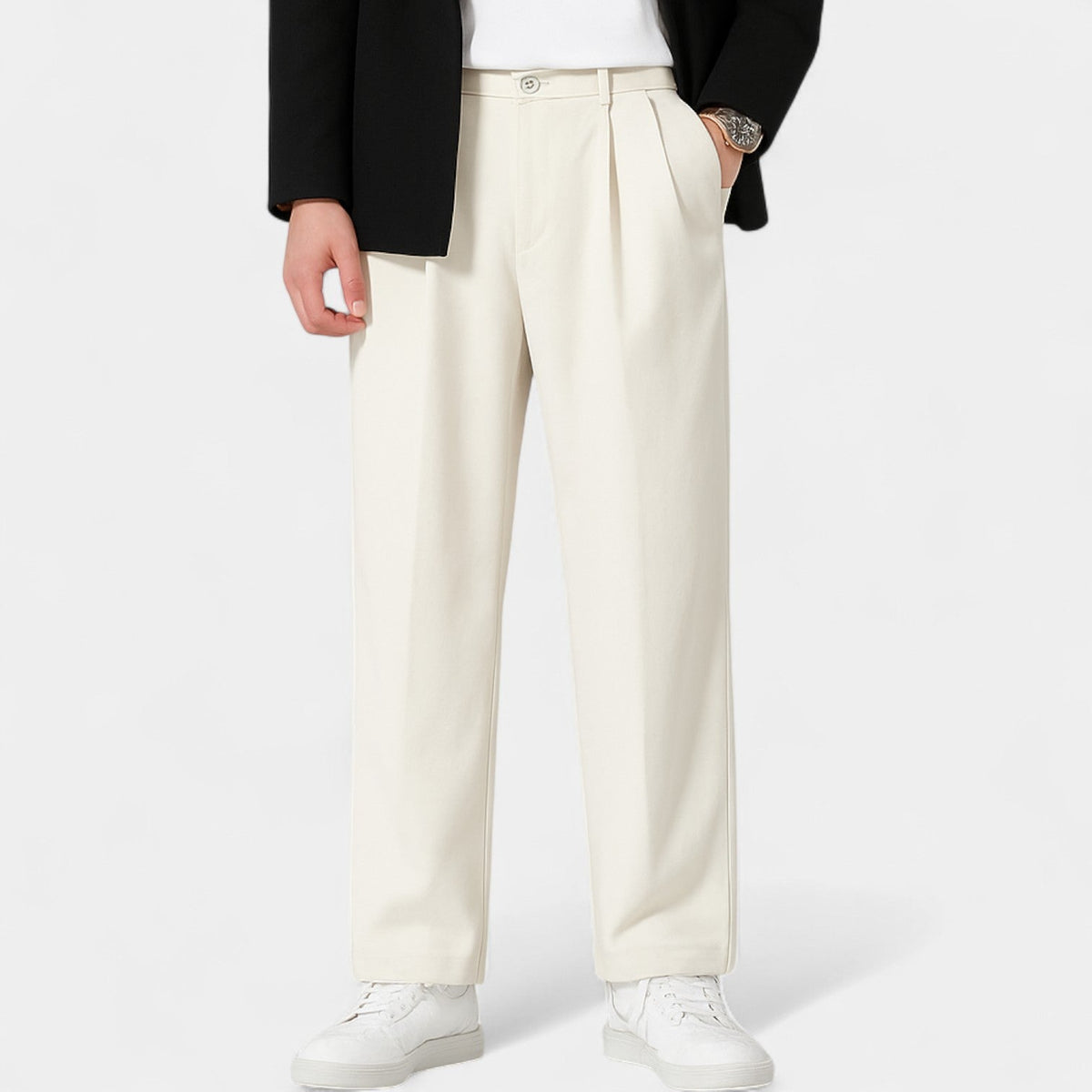 Men's Oversized Business Casual Pants – Lightweight Tapered Fit