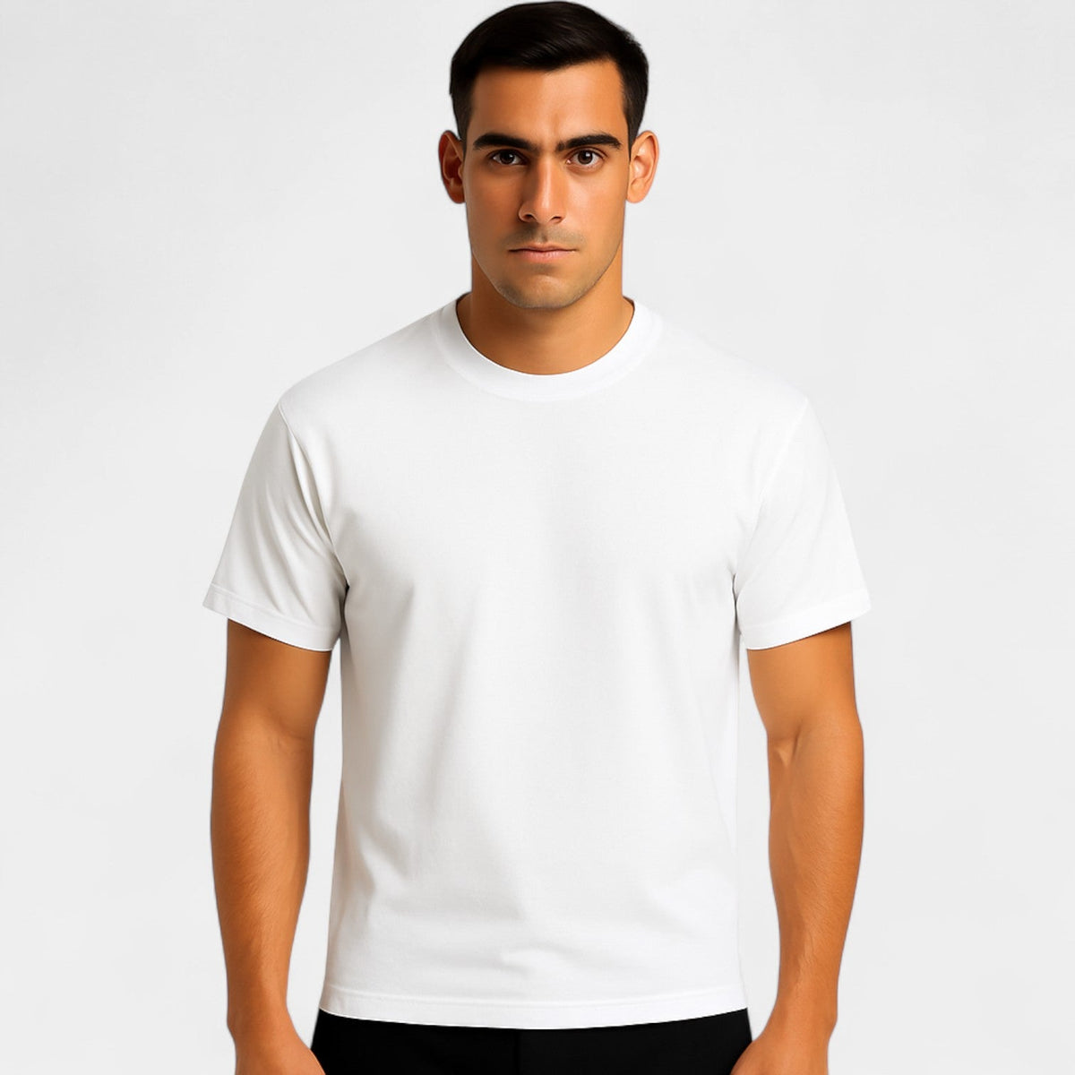 Men's Slim Cotton T-Shirt – Classic Crew Neck