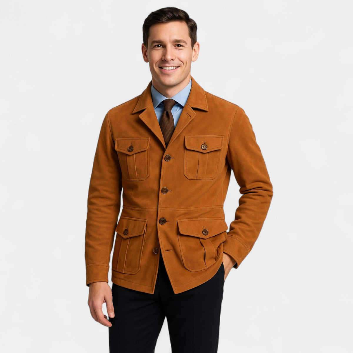 Men's Stand-Collar Jacket – Tailored Retro Fit