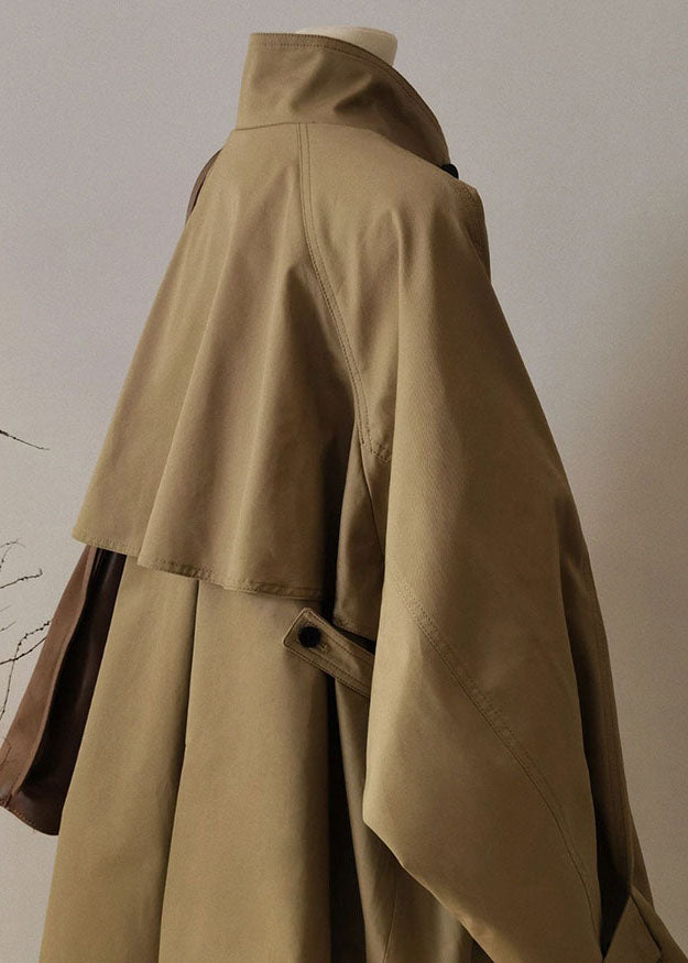 Women's Trench Coat – Wide Collar Zip Front