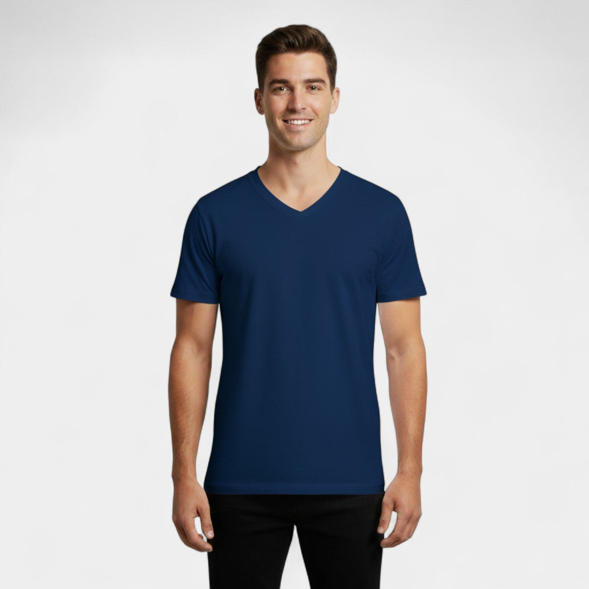 Men's V-Neck Cotton T-Shirt 3-Pack – Slim Short-Sleeve Cut