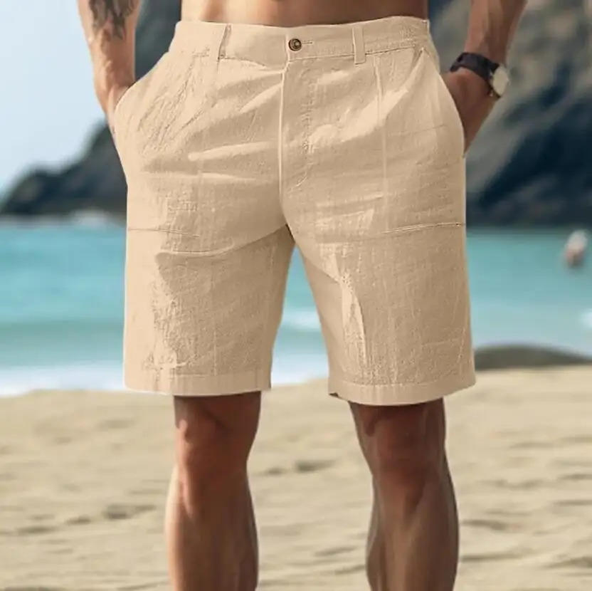 Men's Linen-Cotton Shorts – Tailored Lightweight Cut
