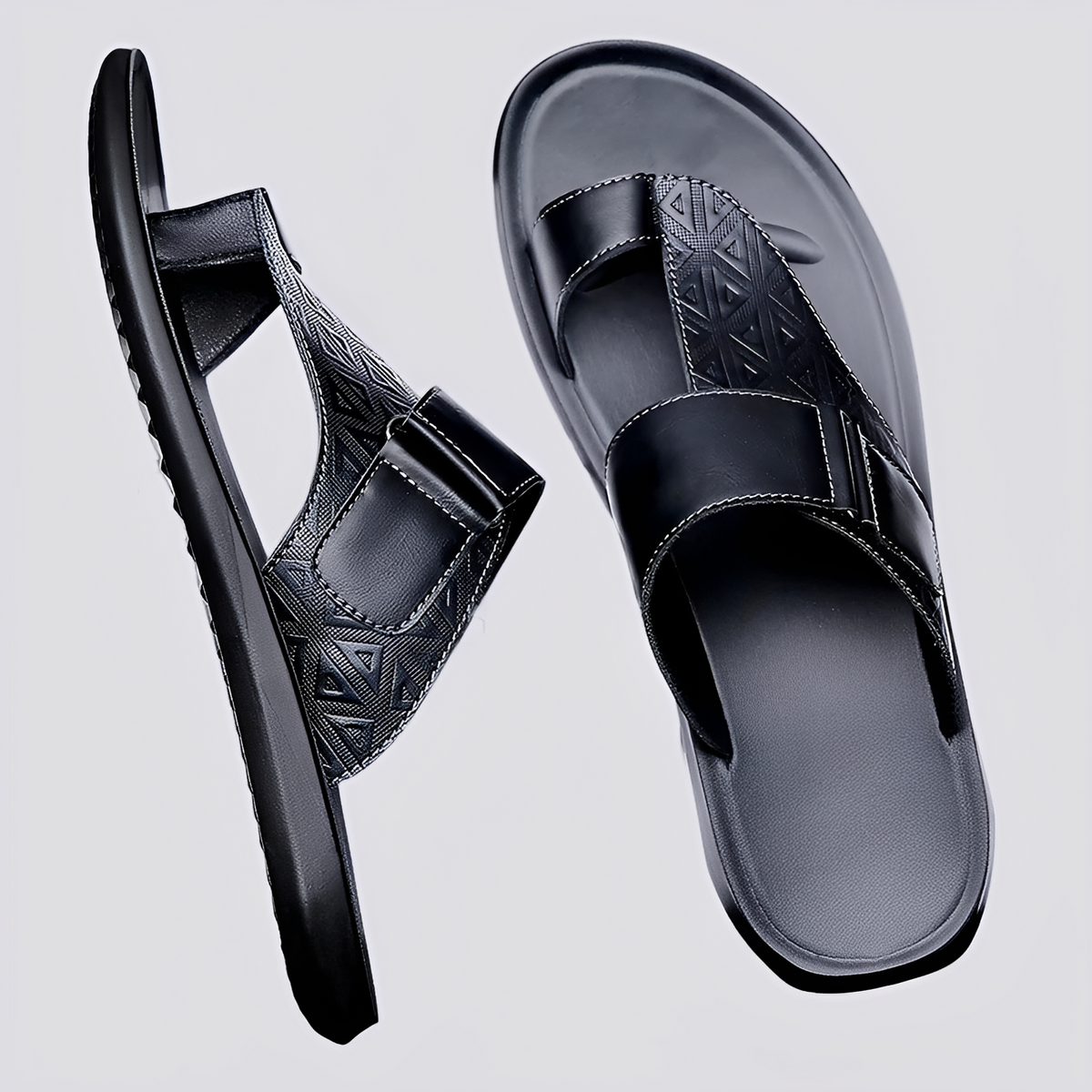 Men's Slide Sandal – Geometric Cutout Strap