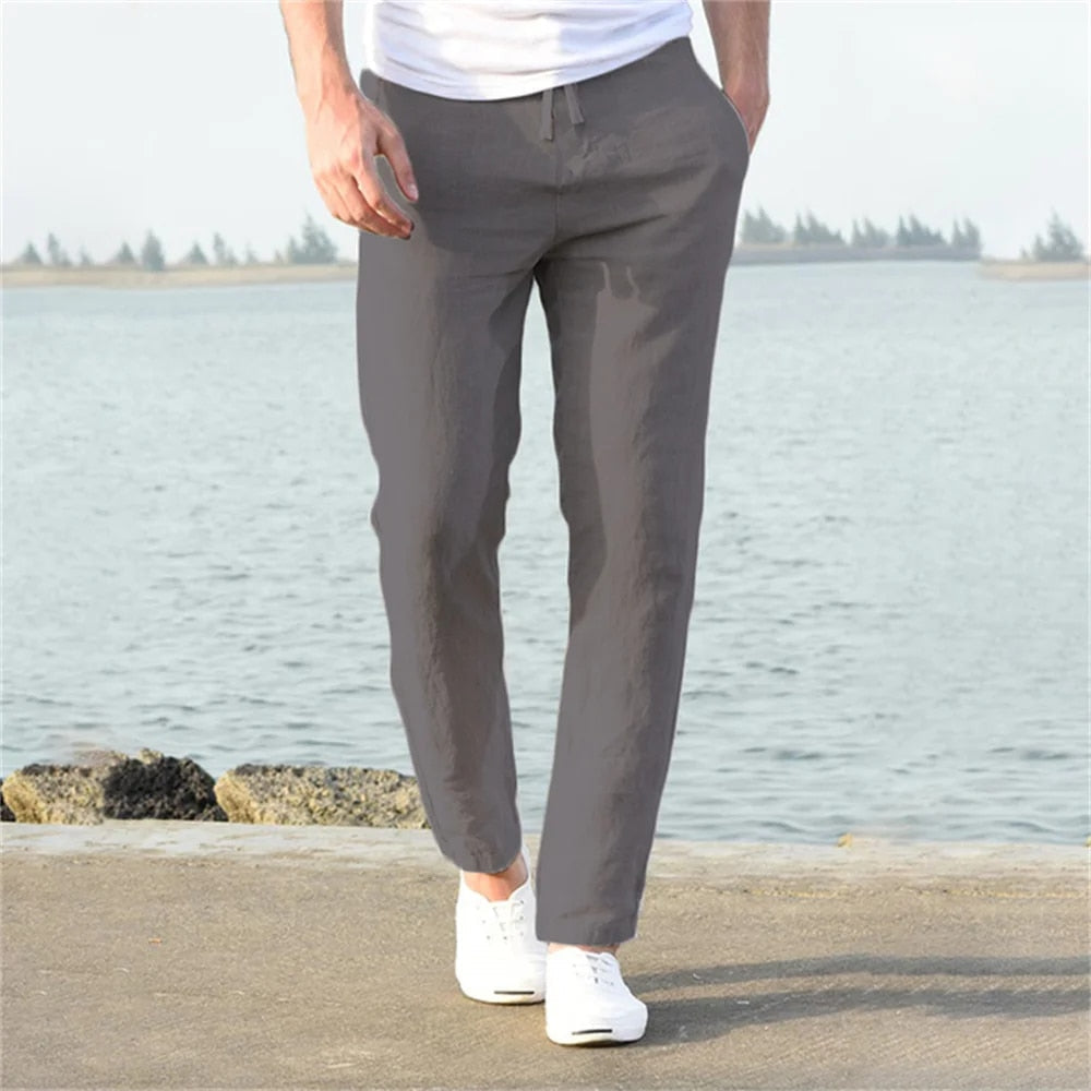 Men's Linen Pants – Relaxed Straight Leg
