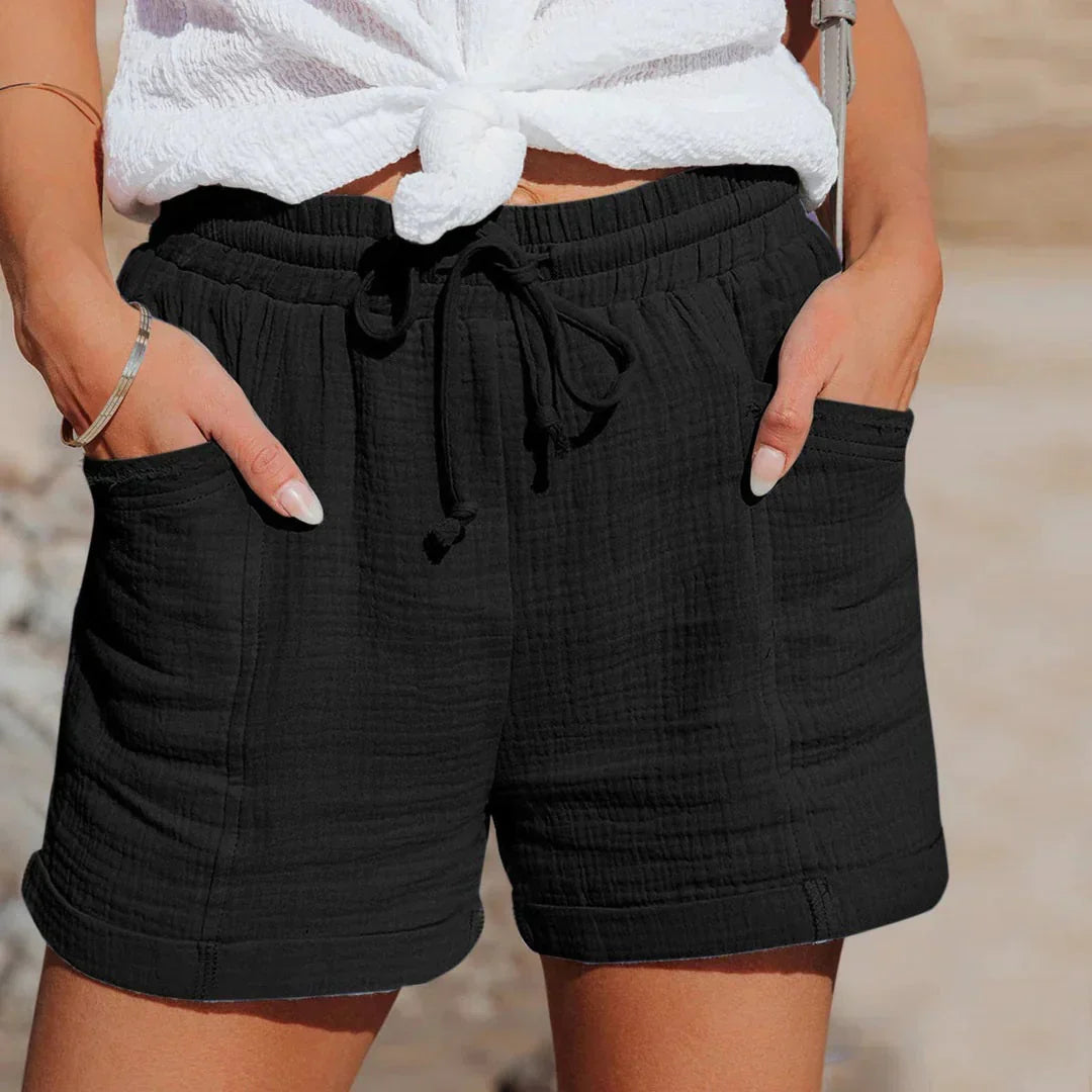 Women's Cotton-Blend Shorts – Relaxed Fit Side Pockets