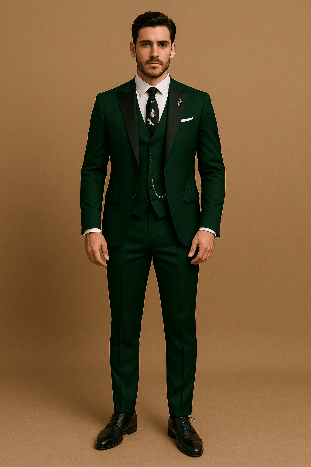 Men's Three-Piece Suit – Slim Notch Lapel Set