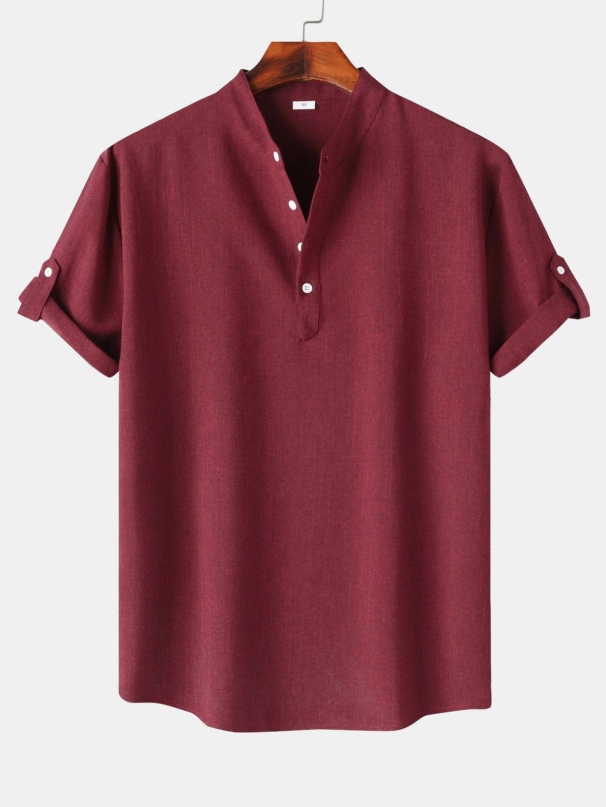 Men's Short Sleeve Henley Shirt – Regular Relaxed Fit