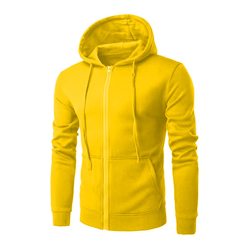 Men's Zip Hoodie – Slim Fit Fleece-Lined