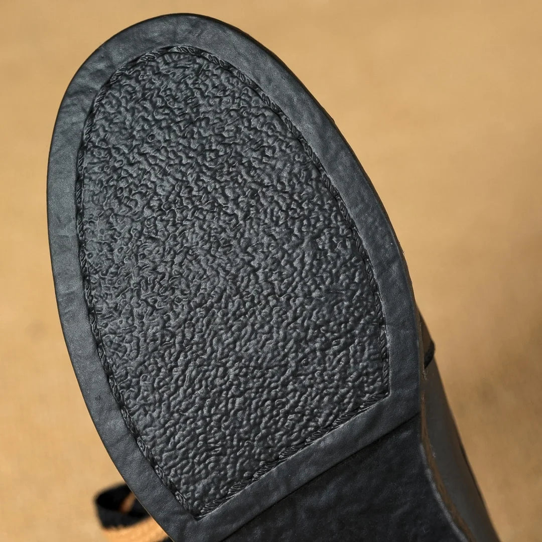 Women's Two-Tone Loafer – Woven Lace Overlay