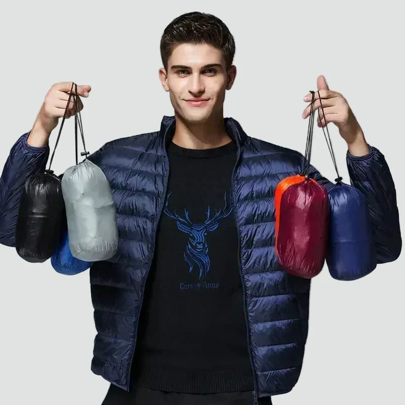 Men's Lightweight Puffer Jacket – Packable Quilted Design