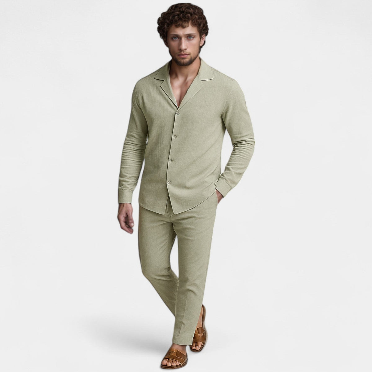 Men's Shirt and Pants Set – Relaxed Shirt, Slim Pants