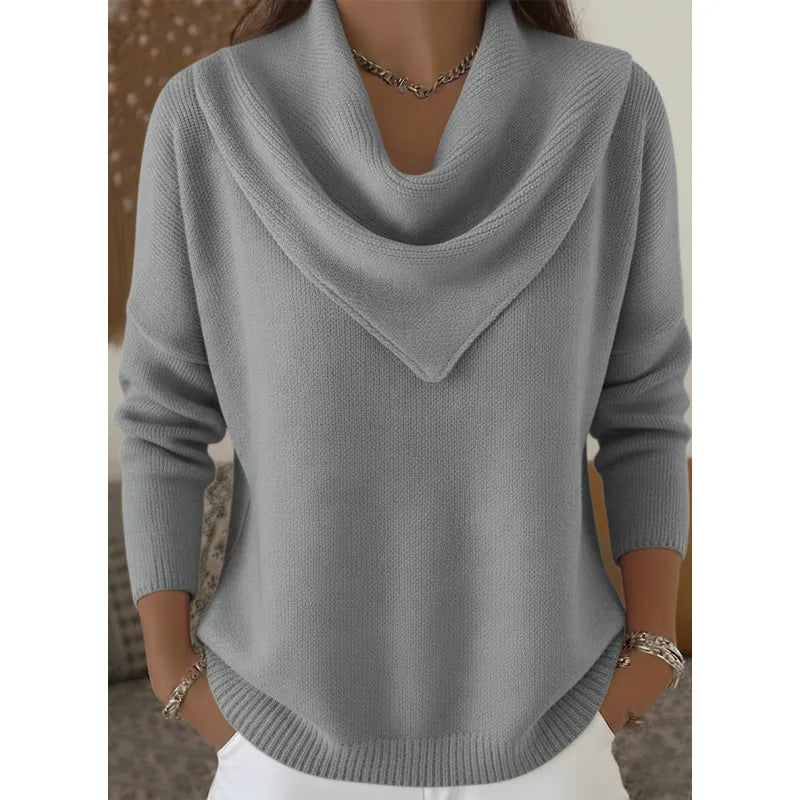 Women's Chunky Knit Sweater – Relaxed Crew Neck