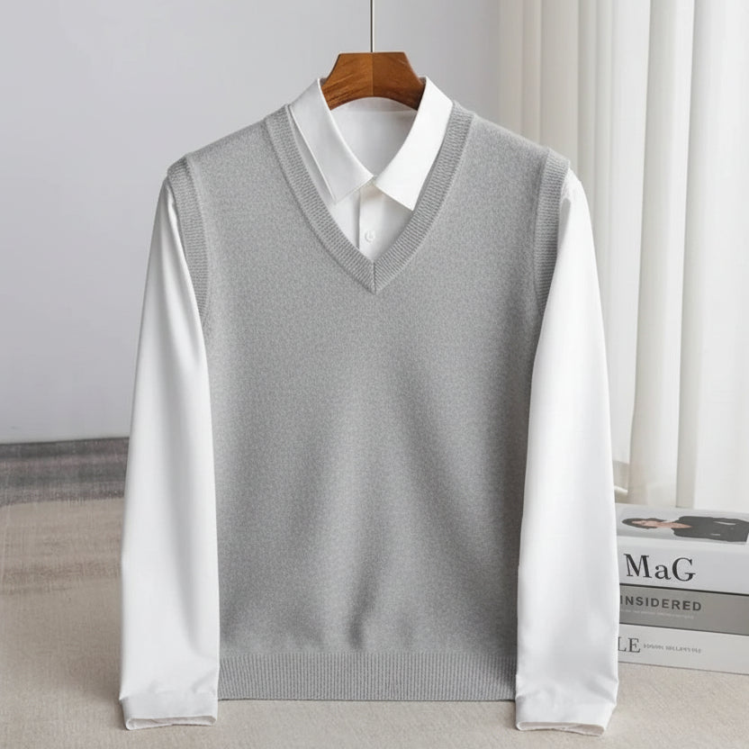 Men's Knit Sweater Vest – Relaxed Sleeveless Pullover