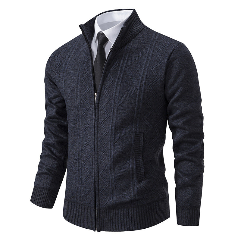 Men's Knit Cardigan – Chunky Open-Front Fit