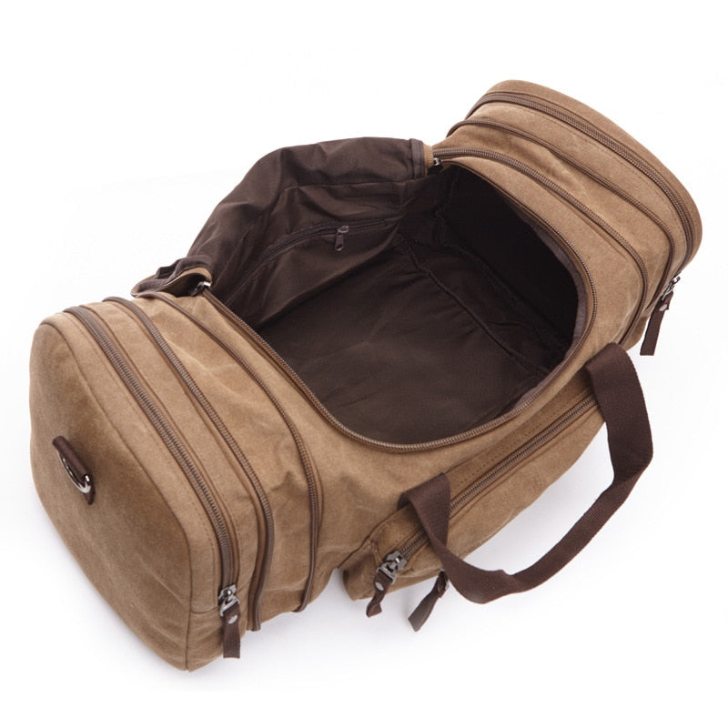 Men's Canvas Travel Bag – Large Rectangular Holdall