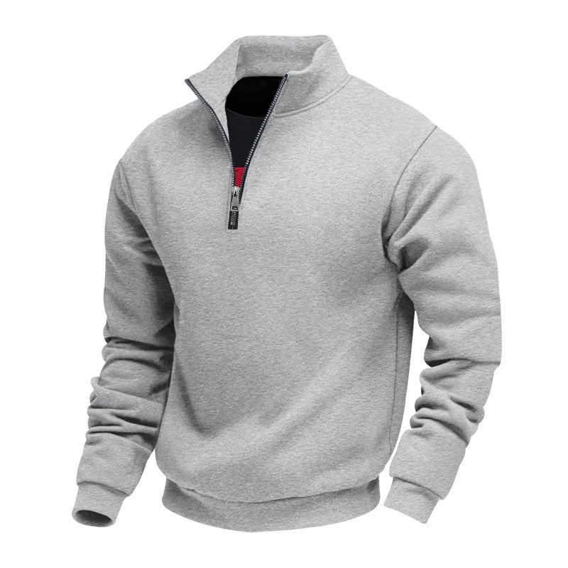 Men's Half-Zip Sweatshirt – Relaxed Fleece-Back Fit