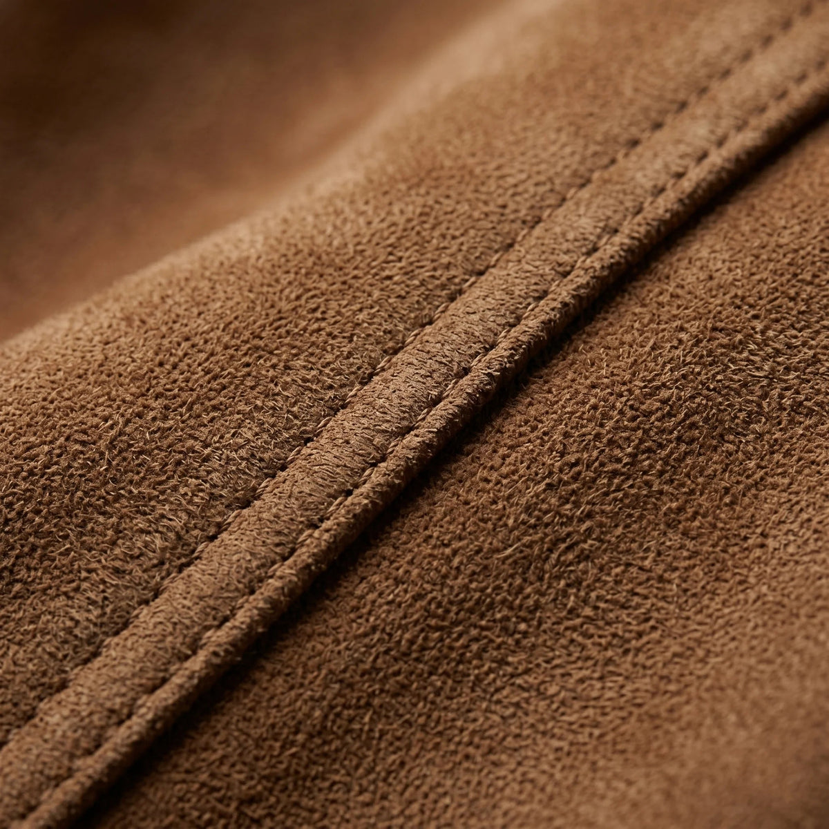 Men's Suede-Effect Jacket – Tailored Collar Zip-Up