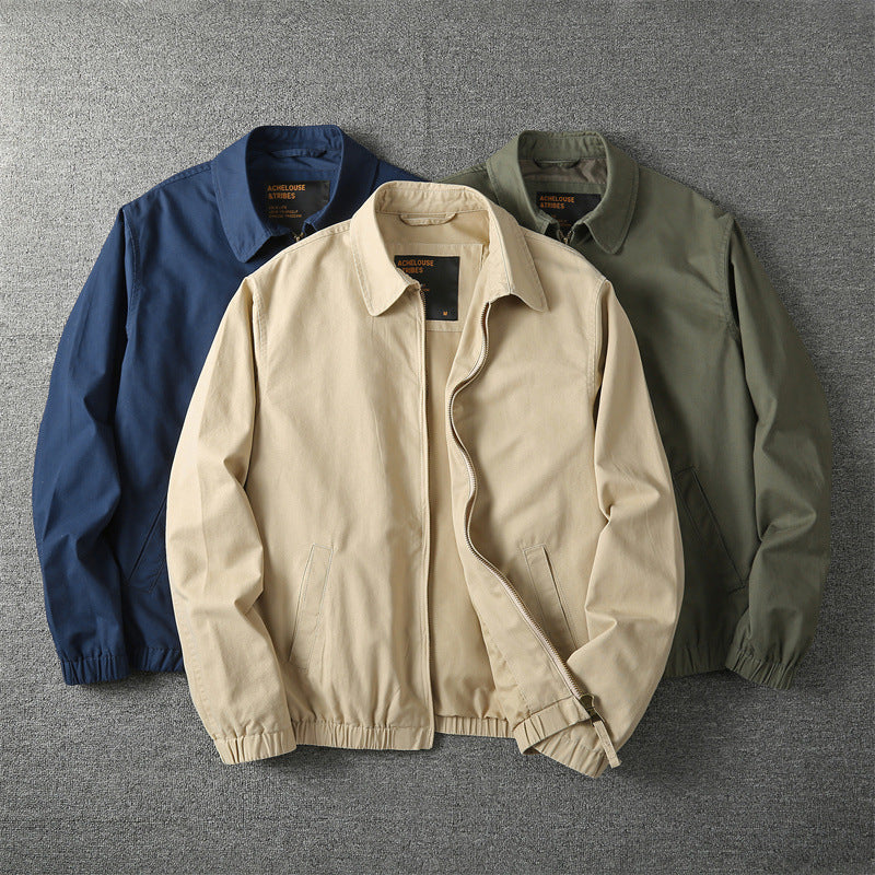Men's Denim Jacket – Washed Distressed Relaxed Fit