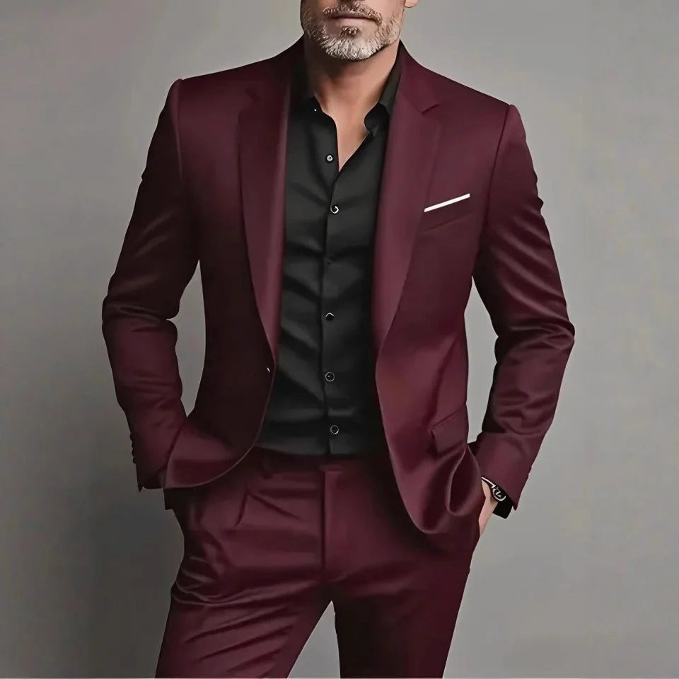 Men's Two-Piece Suit – Slim Tailored Fit
