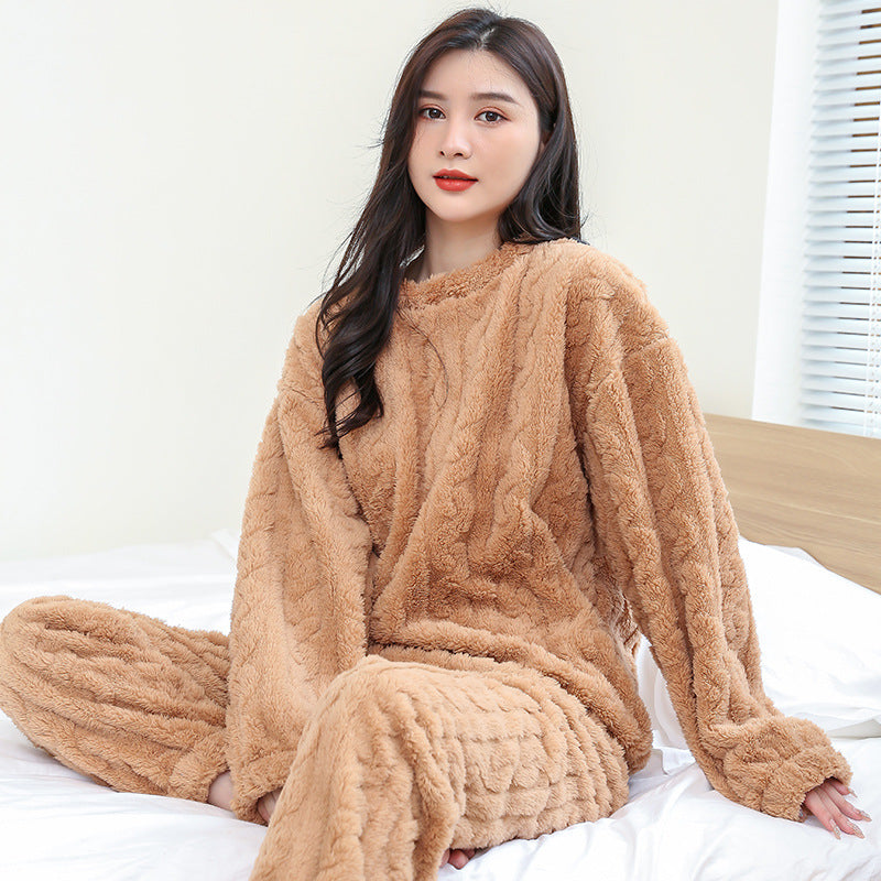 Women's Flannel Lounge Set – Relaxed Top and Pants