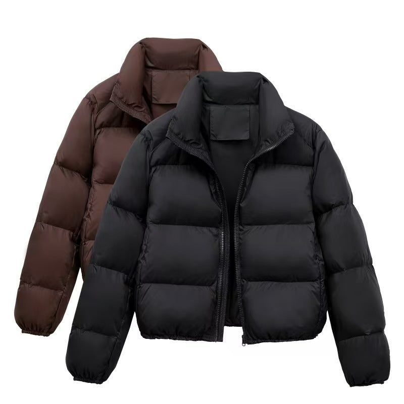 Women's Short Quilted Coat – Zip-Front Waist Length