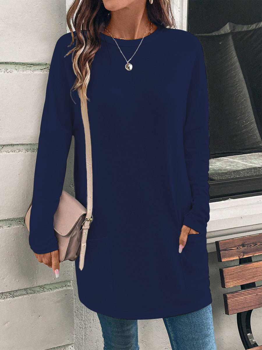 Women's Long Sleeve T-Shirt – Relaxed Fit Chest Pocket