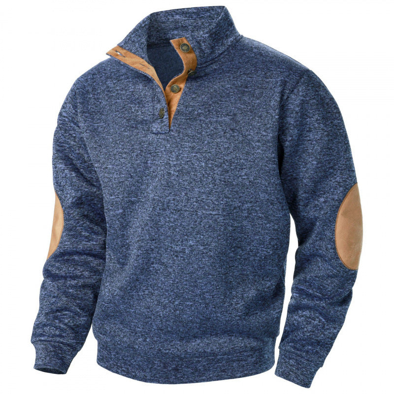 Men's Mock Neck Jacquard Sweater – Slim Pullover Fit