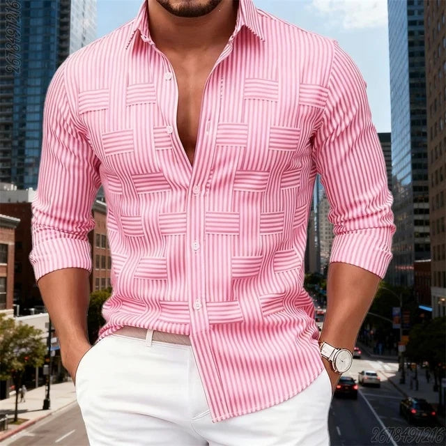 Men's Striped Shirt – Relaxed Four-Way Stretch
