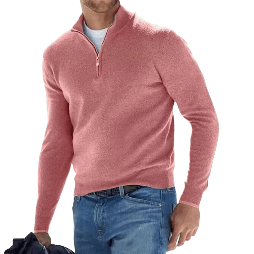 Men's Cashmere Cardigan – Relaxed Plain Knit