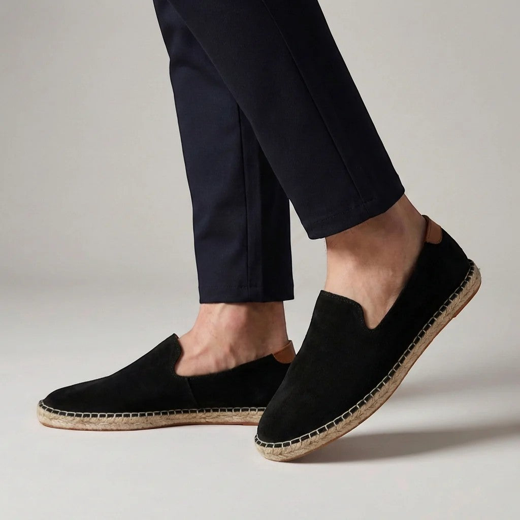 Men's Canvas Slip-On Loafer – Braided Sole Detail