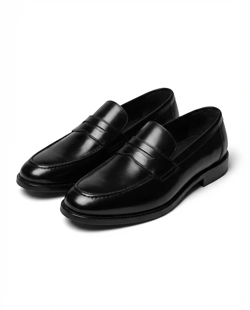 Men's Leather Loafers – Pointed Toe Slip-On