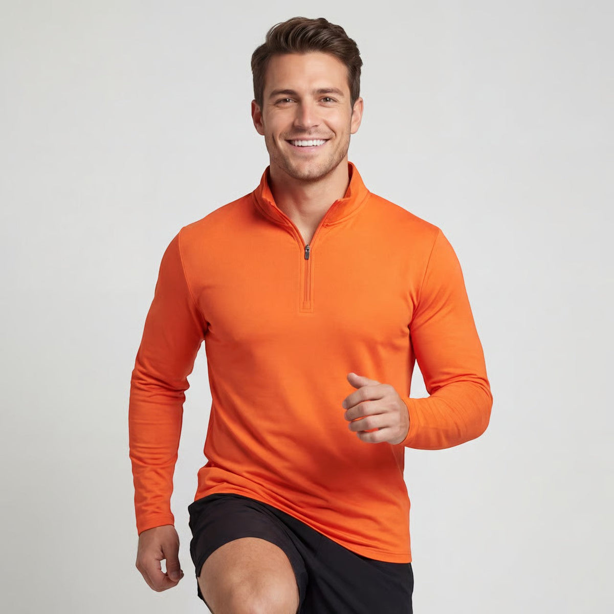Men's Quarter-Zip Sweatshirt – Slim Athletic Layer