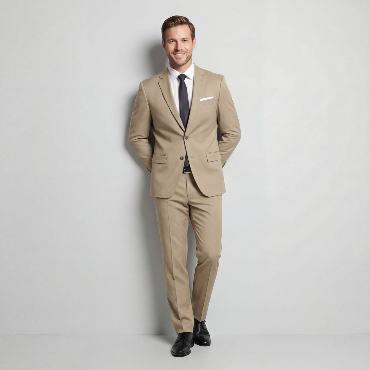 Men's Wool-Blend Suit Set – Tailored Two-Piece