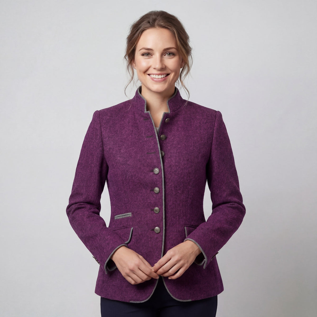 Women's Wool-Blend Blazer – Tailored Waist Fit