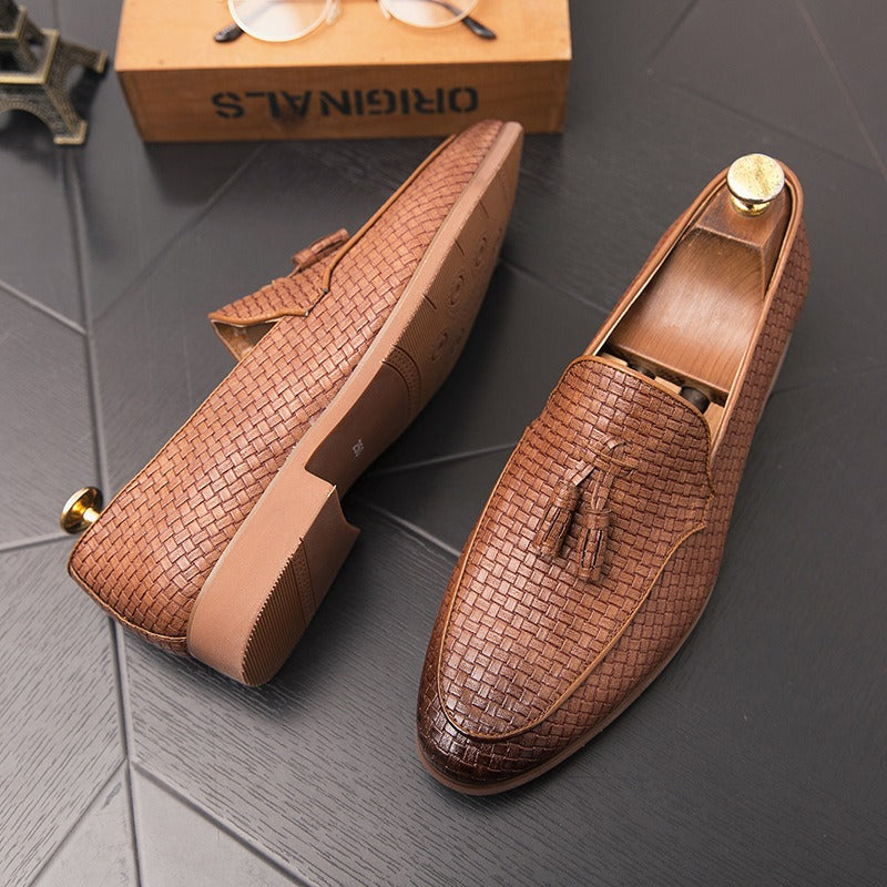 Men's Tassel Loafer – Textured Upper Slip-On