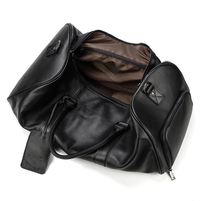 Men's Leather Duffle Bag – Structured Travel Shape