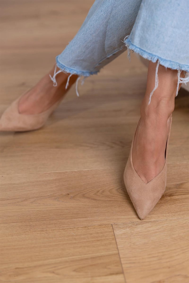 Women's Slingback Pumps – Pointed Toe Mid Stiletto