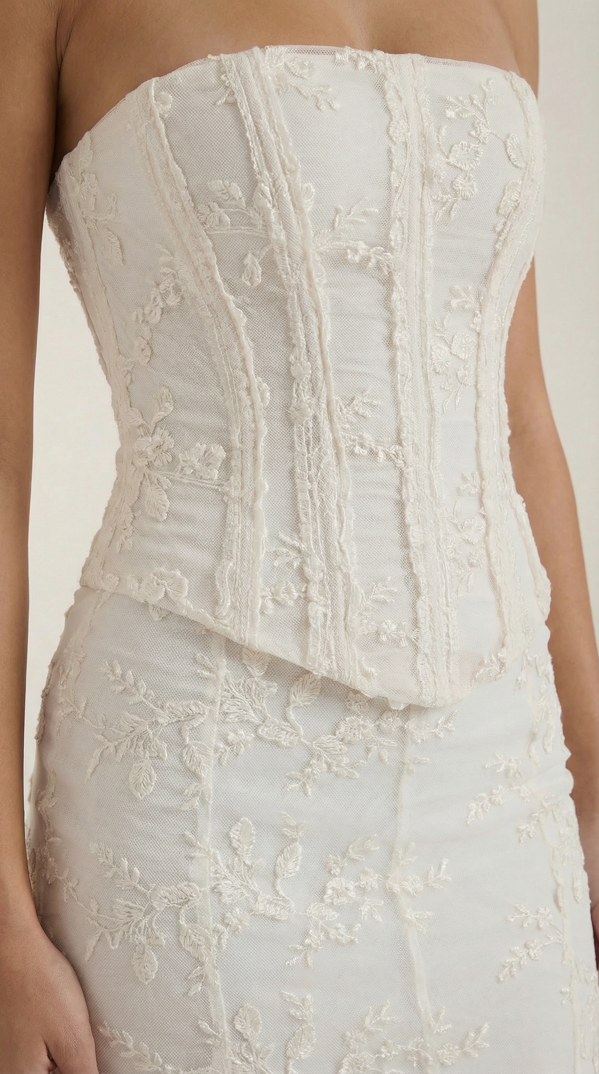Women's Mermaid Maxi Dress – Strapless Lace Corset
